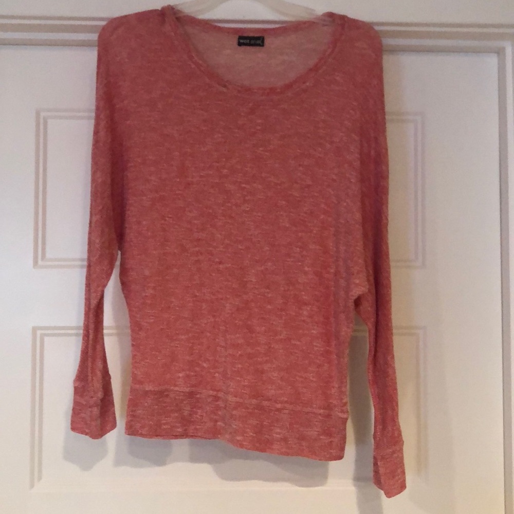 Reddish pink,  light weight sweater